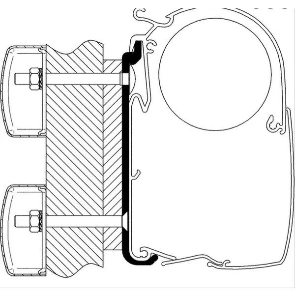 Thule Adapter-Set Dethleffs Globebus, Länge 4 M 3 Thule Adapter-Set Dethleffs Globebus, Länge 4 M