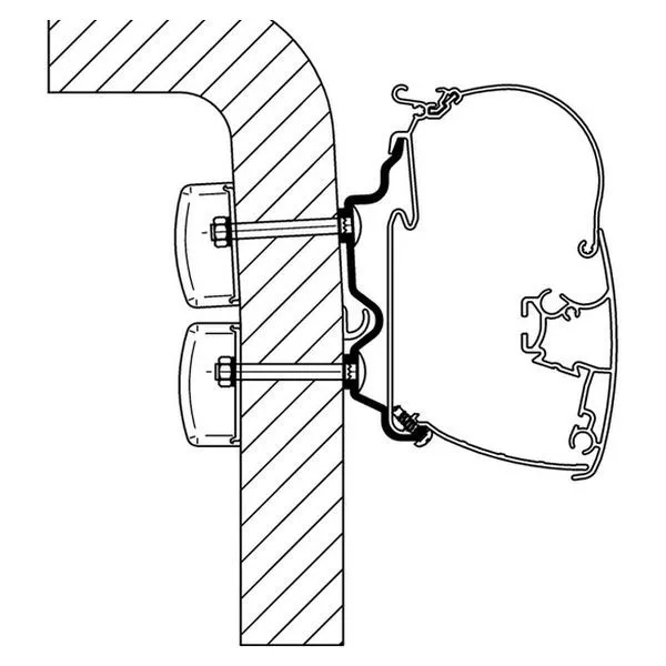 Thule Adapter Hymer Exsis / Hymer Camp Ab Baujahr 2012, Länge 6 M 3 Thule Adapter Hymer Exsis / Hymer Camp Ab Baujahr 2012, Länge 6 M