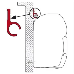 Fiamma Befestigungsschiene Rail, 300 Cm
