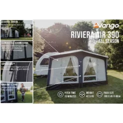 Aufblasbares Vorzelt Vango Riviera Air 390 Elements All Season -Zelt Campingmobel Geschaft baumwoll mischgewebe airbeam vango riviera air 390 elements all season aufblasbares wohnwagenzelt womozelt 1000 7 24098
