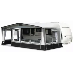 Wohnwagen-Vorzelt Brand Atrium 240 -Zelt Campingmobel Geschaft brand atrium 240 tuerposition ganz links 2 front 1 seitenelement zu balkonblende abgeklappt 1000 2 16740