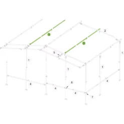 Brand Dachstange Vorzelt Gerade, Stahl 28x1 Mm, 220-300 Cm