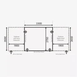 Aufblasbares Vorzelt Dometic Club Air All-Season 330 S | Ausstellungsstück -Zelt Campingmobel Geschaft dometic club air all season 330s grundflaeche masse luftvorzelt 1000 7 25171