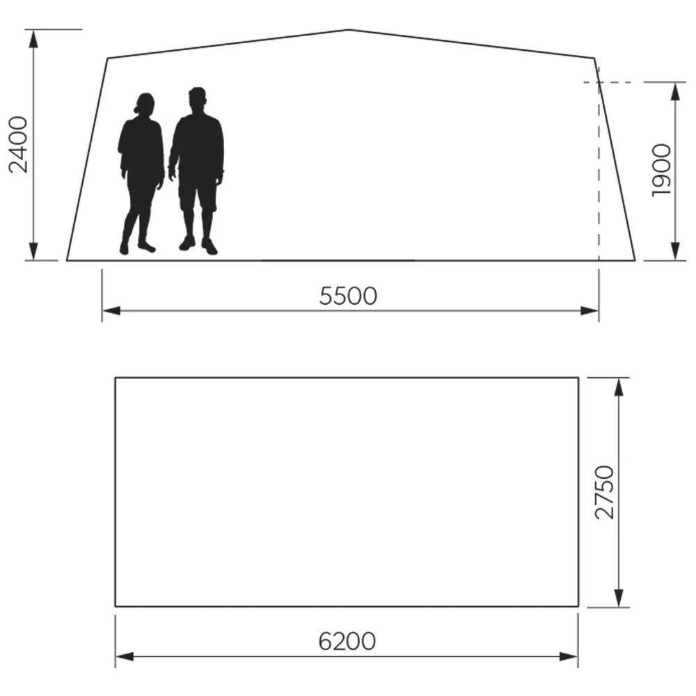 Luftvorzelt Wohnwagen Dometic Residence AIR All-Season | Grösse 15 | 1.000 - 1.025 4 Luftvorzelt Wohnwagen Dometic Residence AIR All-Season | Grösse 15 | 1.000 - 1.025 – Bild 2