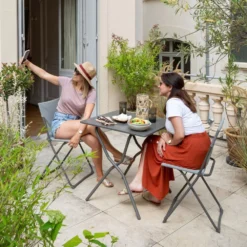 Campingtisch Lafuma Balcony II, Titane -Zelt Campingmobel Geschaft lafuma balcony 2 grau titane klapptisch campingtisch balkontisch 1000 9 24928