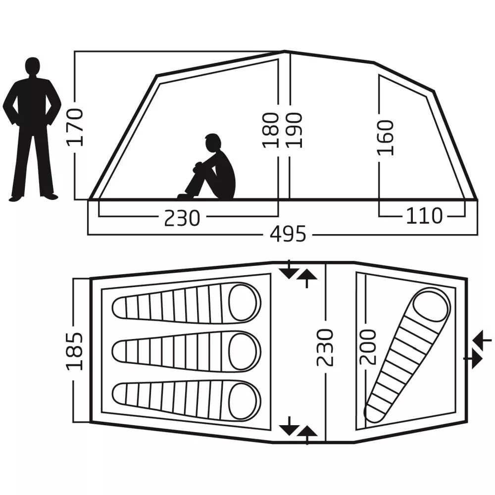 Tunnelzelt Nordisk Reisa 4 PU 4 Tunnelzelt Nordisk Reisa 4 PU – Bild 2