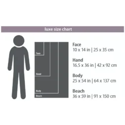 Händehandtuch PackTowl Luxe Handtuch | Hand 42x92cm | Sage -Zelt Campingmobel Geschaft packtowl luxe handtuch groessenuebersicht face hand body beach 1000 2 24960