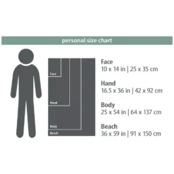 Outdoorhandtuch PackTowl Personal Handtuch | Body 64x137cm | Lake Blue -Zelt Campingmobel Geschaft packtowl personal handtuch groessenuebersicht face hand body beach 1000 2 24955