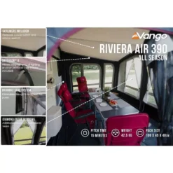Aufblasbares Vorzelt Vango Riviera Air 390 Elements All Season -Zelt Campingmobel Geschaft skyliner grosse fenster vango riviera air 390 elements all season wohnwagenzelt womo vorzelt 1000 8 24098