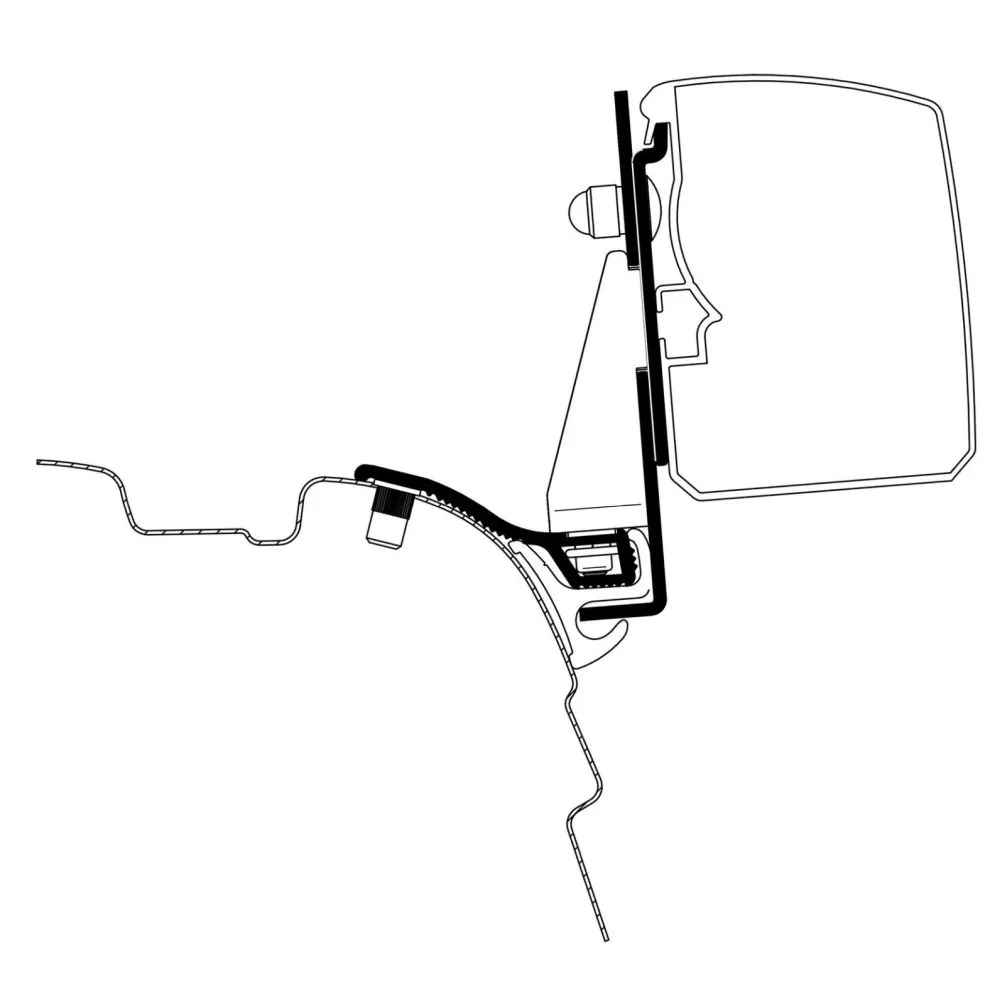 Thule 3200 Markisen-Adapter VW T5 / T6 Langer Radstand Mit Reimo Multi Rail 3 Thule 3200 Markisen-Adapter VW T5 / T6 Langer Radstand Mit Reimo Multi Rail