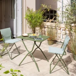 Campingtisch Lafuma Balcony II, Moss -Zelt Campingmobel Geschaft tisch terrasse lafuma balcony 2 colorblock moss klappbarer gruener campingtisch balkontisch 1000 9 24937